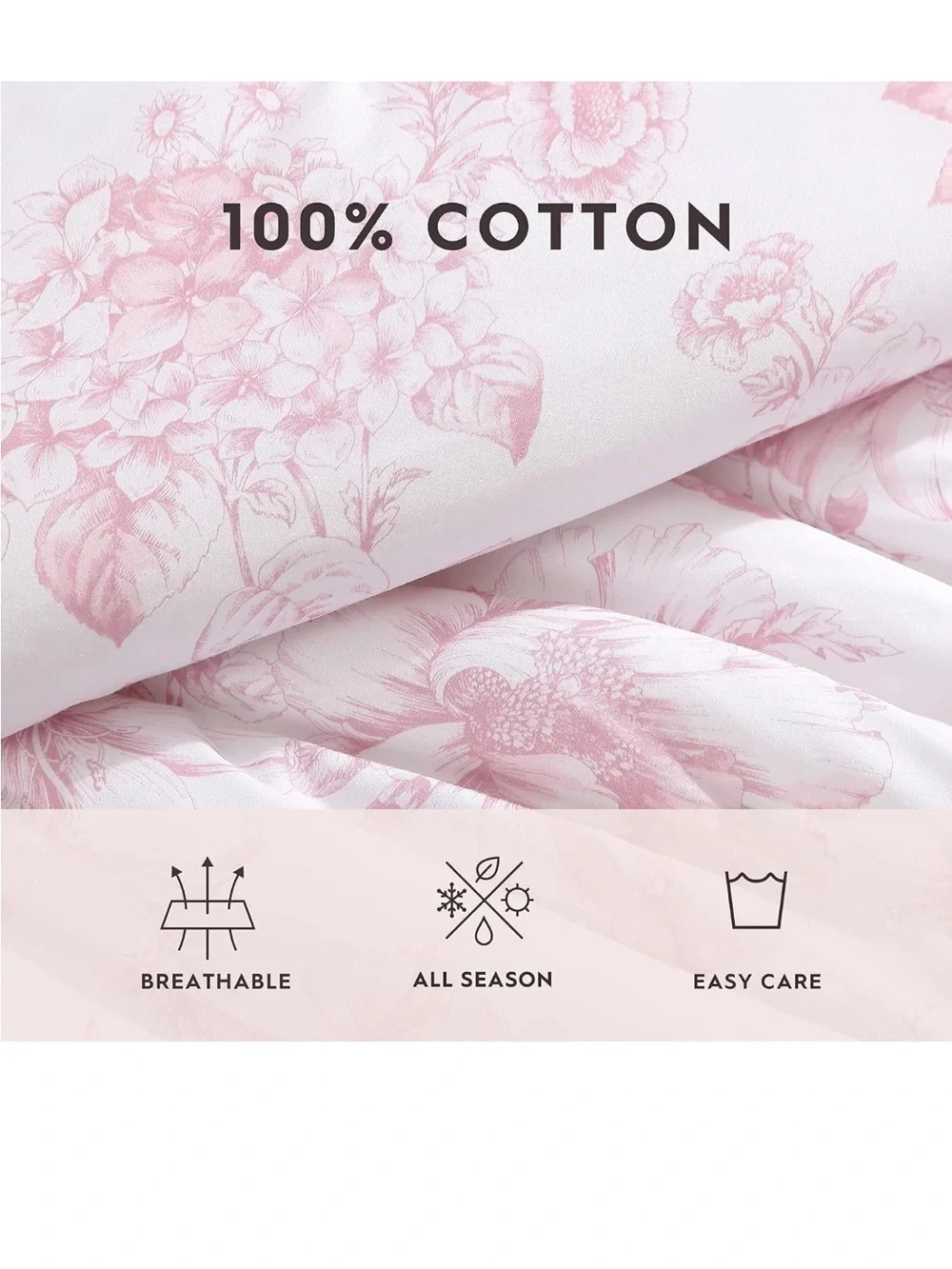 Laura Ashley - King Comforter Set, Soft & Reversible Cotton Bedding
